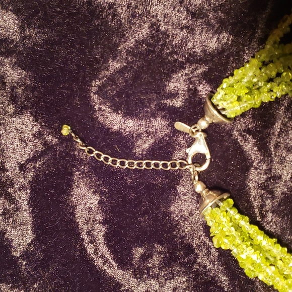 Silpada 6 Strand Peridot Gem Necklace - Picture 2 of 2